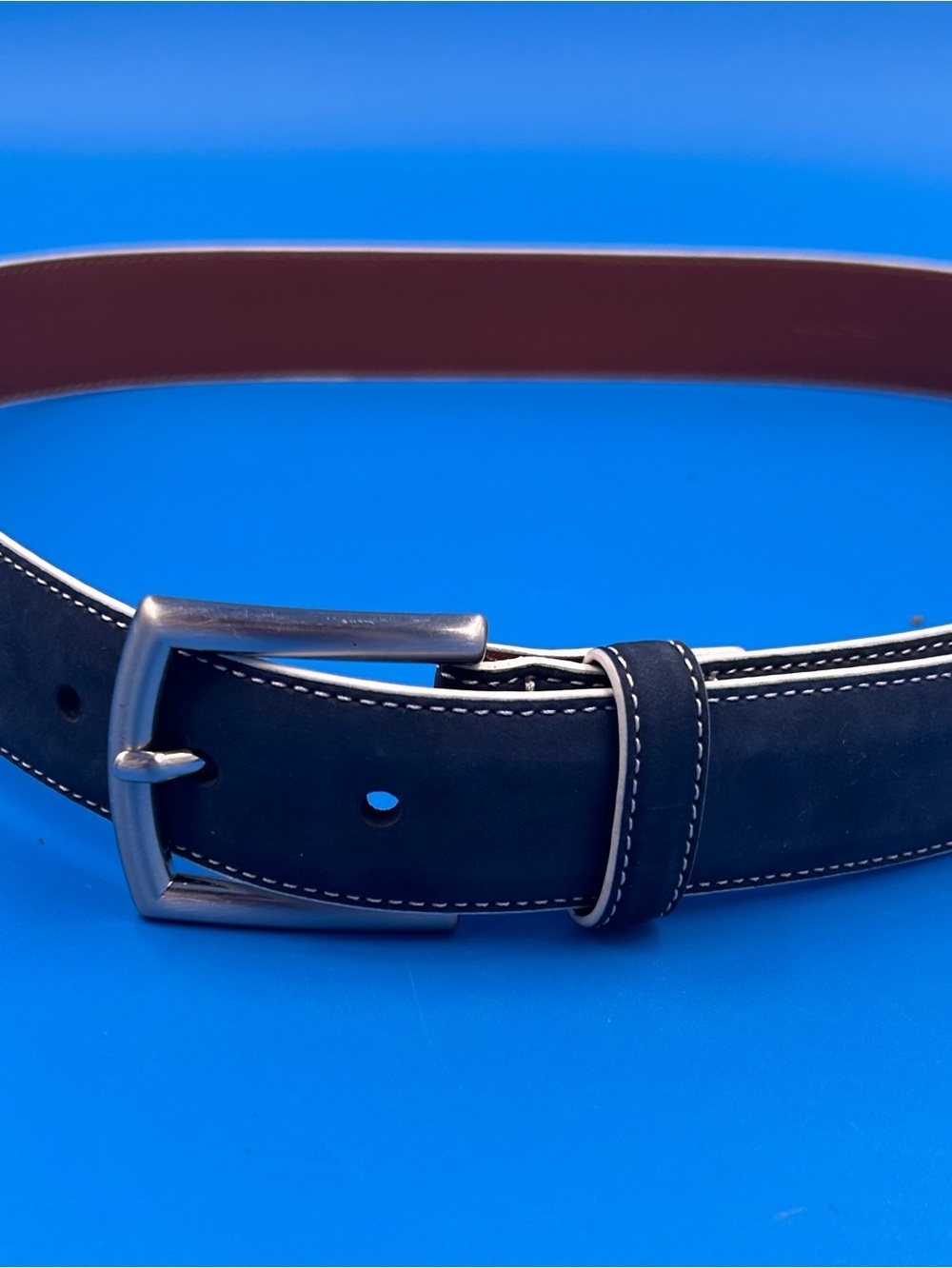 Blue Faux soft Leather Belt Strap